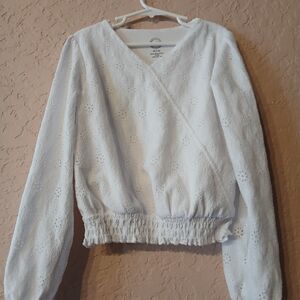 Wonder Nation White Lace Kids Blouse